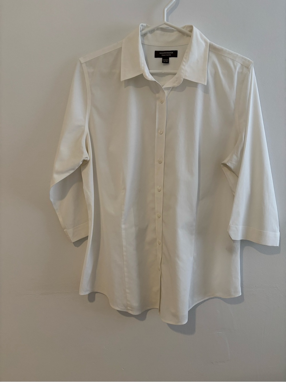 Denver Hayes White Button-Down Shirt